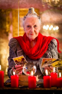 fortuneteller during Session with tarot cards